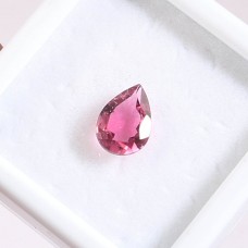 Pink tourmaline 5.70x9mm pear faceted cut 0.90cts